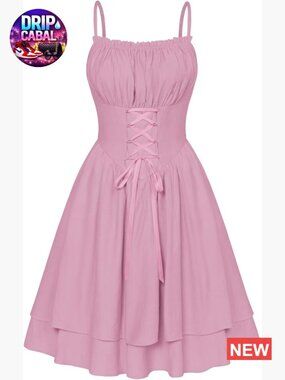Mini Chiffon Corset Dress Layered Sundress for Teens Women